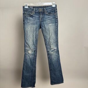 Lucky Brand Low Rise Distressed Denim Blue Jeans Size 0 / 25